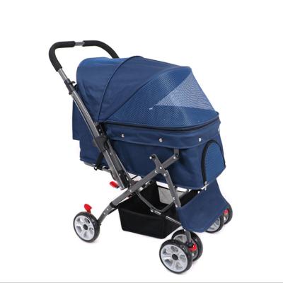 China Sustainable Arrivals Pet Stroller Carts Tending Products 2020 New Pet Travel And Outdoor Pet Cat Dog Stroller For Small Animals Oxford for sale