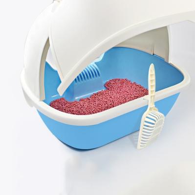 China Sustainable Luxury Cat Litter Box Toilet Door With Handle Cleaner Cat Litter Box for sale