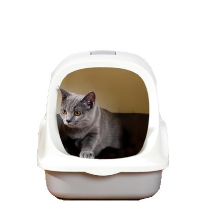 China Cat Clean Up Products Plastic Large Space Sustainable Bin For Cats Bin Toilet Closed for sale