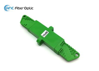 China Plastic Housing Fiber Optic Attenuator Female To Female Fixed Bulkhead 5dB 10dB for sale