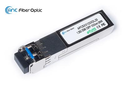 China Kompaktes des CSFP-Faser-Optiktransceiver-1.25G 2 Duplex-LC Verbindungsstück Kanal Bidi SMF 20km zu verkaufen