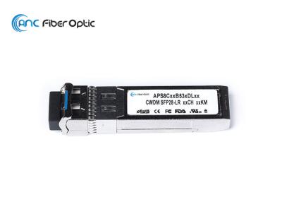 중국 지원되는 25G CWDM SFP28 광섬유 송수신기 1271~1331nm SMF 10KM DDM 판매용