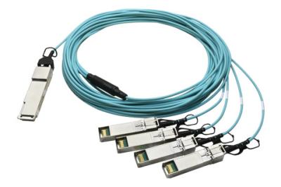 Cina 40G QSFP+ a 4 cavi ottici attivi di sblocco di x 10G SFP+ AOC 3m 7m, 10m in vendita