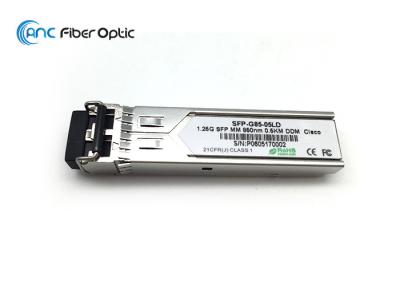 China transceptor 1.25G SFP-SX 850nm 550M Cisco HP da fibra ótica do comprimento de onda 850nm compatível à venda