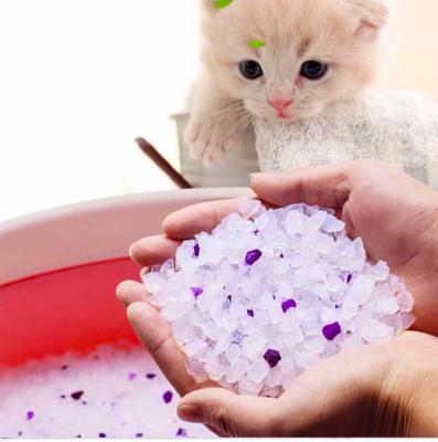 China Viable Clean Pet Cat Litter Silica Gel Crystal Cat Litter Sand Silica Gel For Cat Litter for sale