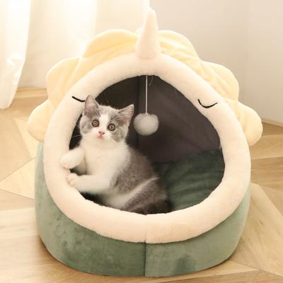 China Travel Dog Cat Bed Round Calming Removable Comfortable Washable Soft Blanket Dog Bed for sale