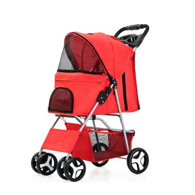 China Viable Wholesale High Quality Buggy Factory Luxury Folding Pet Stroller Dog Stroller for sale