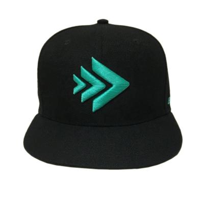 China OEM JOINT high quality acrylic black 3D embroidery logo gorras caps snapback custom hats for sale