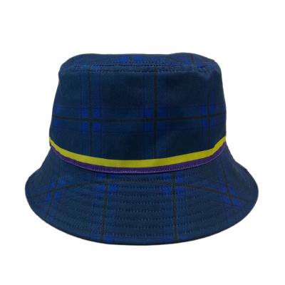 China Headwear OEM Fashion New Summer Unisex Woven Label Outside And Inside Printing Reversible Bucket Hat for sale