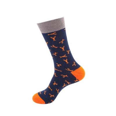 China New Fashion Breathable Wholesale Cotton Colorful Custom Logo And Design Men'S Casual Happy Socks Summer for sale