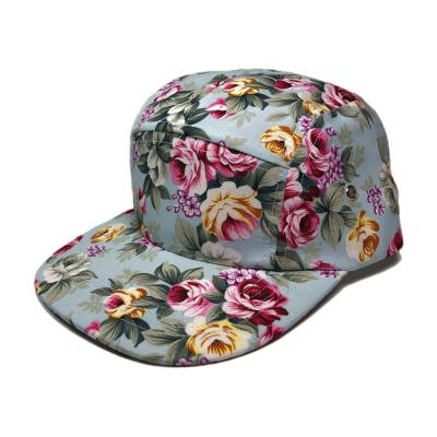 China COMMON custom all over sublimation printing 5 panel snapback hats for sale