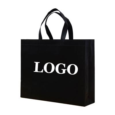 China Cheap Promotional 80gms Bag Handled Add Your Logo Custom Non Woven Shopping Bag for sale