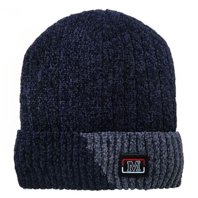 China COMMON Wholesale Multiple Colors Available MEN'S Hat In Winter Thick Plush Fleece Knitted Hat Ski Hat for sale