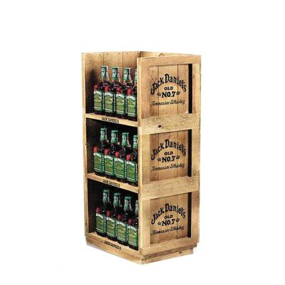 China Houten van de de Tribunewhisky van de Wijnvertoning de Flessenorganisator Cocktail Display Rack voor Bar Te koop