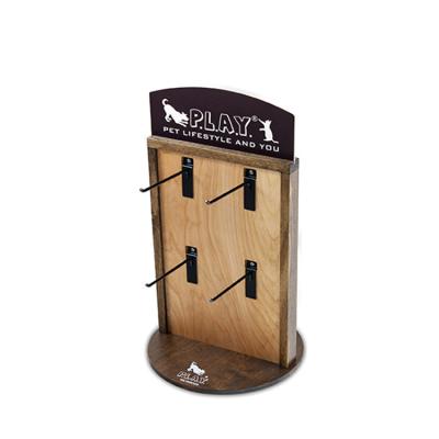 China Animal doméstico de madera de madera Toy Display Stand With Hooks del soporte de exhibición de la sobremesa en venta