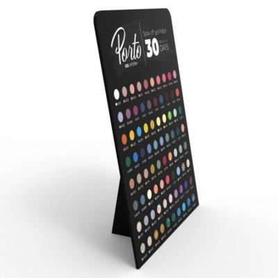 China PVC Nail Polish Display Stand Foam Board Cosmetic Nail Polish Display Rack Countertop for sale