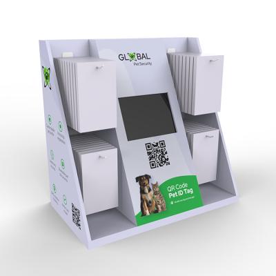 China Suporte de exposição do papel dos alimentos para animais de estimação do suporte de exposição do cartão da loja com painel LCD à venda