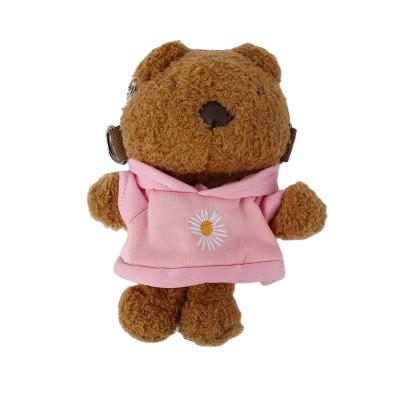 China Diary Used Cross Bag Cute Bear Backpack Children's Plush Toy Bag Crochet Doll School Bag for sale