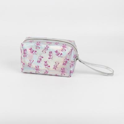 China Lady Lady Laser Beautiful Shiny Sliver Small PU Cosmetic Bag for sale