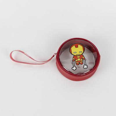 China Carry New Cool Transparent PVC Iron Man With Lanyard Coin Purse for sale