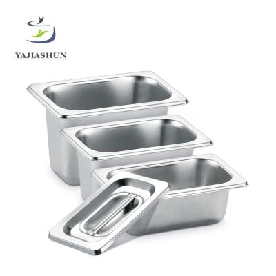 China Eco-Friendly 1 9 GN Pan Stainless Steel Food Ice Cream Gastronorm Gelato Pans for sale