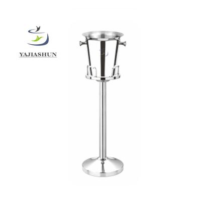 China Sustainable Europeanism Champagne Ice Bucket stainless steel and luxurious holder with handles, suitable for party, hotel, restaurant, bar for sale