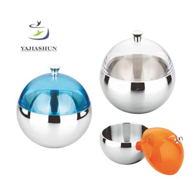 China New Design Durable Stainless Steel Wall Ice Bucket Beverage Juice Beer Spherical Ice Bucket Double for sale