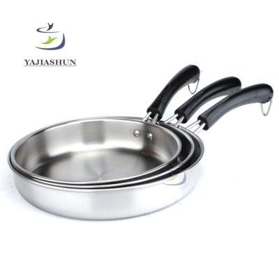 China 3pcs Tableware Mini Non Stick Frying Pan Egg Stainless Steel Palm Restaurant Sustainable Healthy Frying Pan for sale