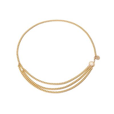 China Retro Jewelry FASHIONABLE Alloy Body Chain Queen's Head Street Belt Multilayer Exaggerated Body Chain for sale