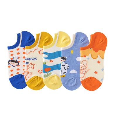 China CT Sporty Cute Animal Cotton Sock Cat With Dog Summer Short Casual Soft Socks Feminine Women's Ankle Socks for sale