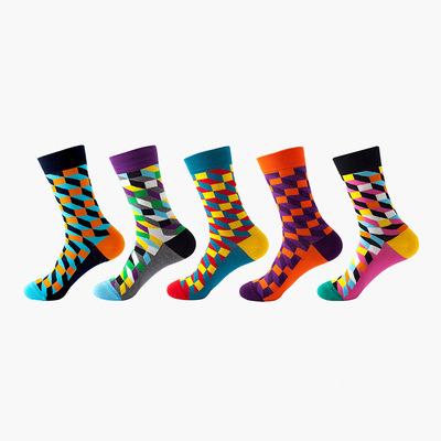 China Wholesale Sporty CT Happy Socks Latest Fashion Stripe Socks 100% Cotton Crew Socks Men for sale