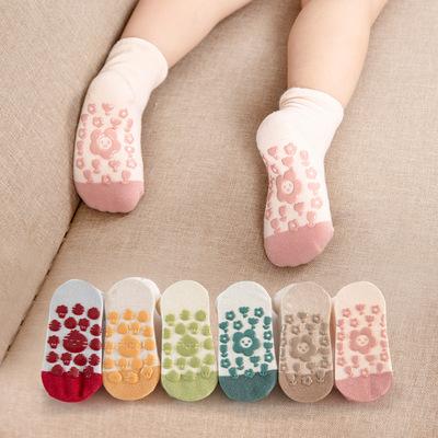 China QUICK DRY CT Organic Baby Socks Anti Slip Cartoon Kids Cotton Socks Custom Pack for sale