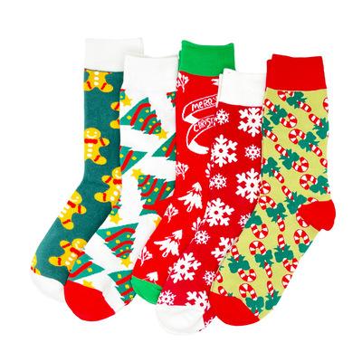 China Agent Antibacterial COMFORTABLE SOCKS CT Christmas Cozy Crew Socks Xmas Socks For Home for sale