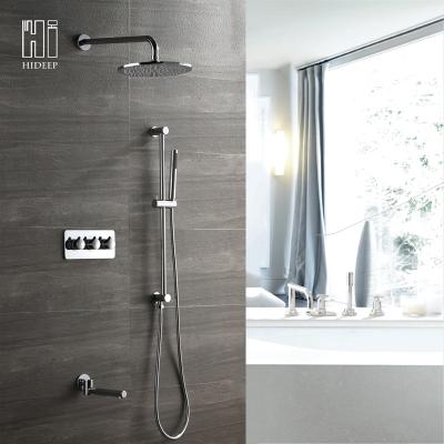 China With Sliding Bar Bathroom Shower Triple Function Cold And Hot Water Concealed Shower Faucet for sale