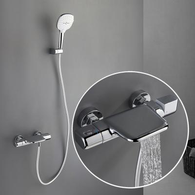 China Without Slide Bar Shower Faucet Bathroom Thermostatic Tub Faucet for sale