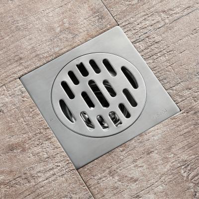 China HIDEEP Bathroom Toilet Shower Stainless Steel Floor Drain Modern Swept Smell Proof Floor Drain 10x10cm for sale