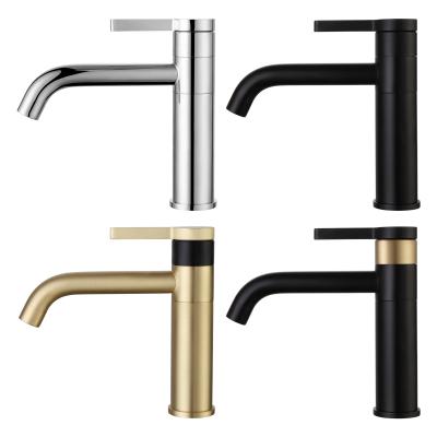 China Chrome/Black/Gold Metered Faucets Round Toilet Sink Faucet Bathroom Hot And Cold Water Basin Faucet for sale