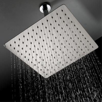 China Without diverter shower accessories stainless steel rainfall drawing shower head, size 300*300mm for sale