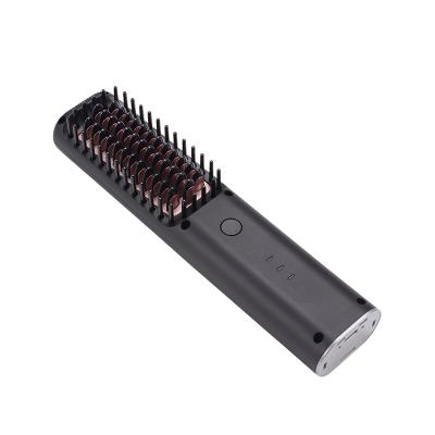 China Compact Electric Hot Comb Hair Straightener Brushes High Quality Low Price Portable Hair Brush Straightener for sale