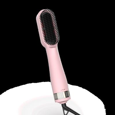 China Hot Hotel Brush Hair Straightener Rotating Korea Hair Straightening Hair Brush for sale