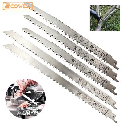 China Exchange 3TPI 5TPI 2pc 12 Inch Bone 5pcs 3pcs 9 Inch Stainless Steel Saw Blades For Cutting Meat Saber Glazed Green Wood Saw Blade for sale