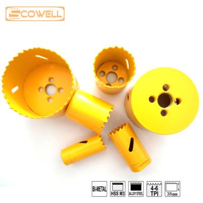 China Bimetal Open Holes Hole Saw 14mm To 140mm HSS Metal Cutting Holesaw Cutter And Adjustable Shaft for sale