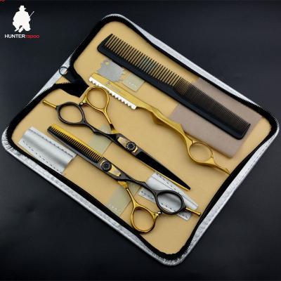 China 6 Inch Kit For Hair Cutting Scissors HUNTERrapoo stainless steel scissor+thinning Shear Barber Scissors Hairdressing Scissors for Hairdresser for sale