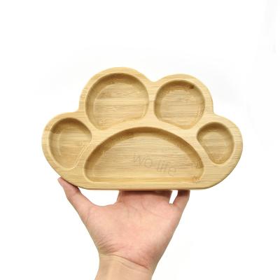 China Disposable Wholesale Bamboo Plant Natural Bamboo Fruit Plates Reusable Wooden Snacks Lunch Dish Dish for sale