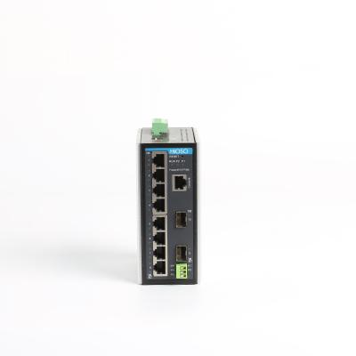 China Industrial LACP DIN Rail 10/100/1000M Ethernet Switch 2 SFP Ports+ 8 RJ45 Ports for sale