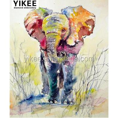 China Modern Decorative Wall Paintings Elephant Diamond Embroidery Kits, 3d Canvas DIY Painting for sale