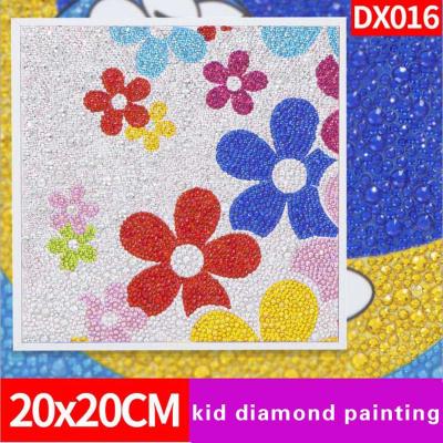 China Modern 20X20cm Colored Picture DX016 Framed Painting Diy Rhinestone Diamond Crystal Painting For Kid for sale