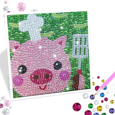 China Cute students DIY toy 18x18cm intelligence educational toy for kids framed for shinny Diamond Painting for sale