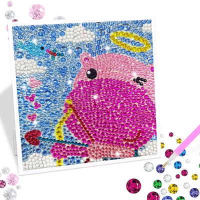 China Cute Students Educational Crystal Diamond Painting Toy With Frame 18x18cm DIY Intelligence Toy for sale