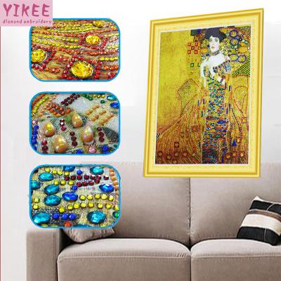 China LP012 YIKEE 5d modern partial diamond painting woman kit,specail shaped rhinestone diamond painting for sale